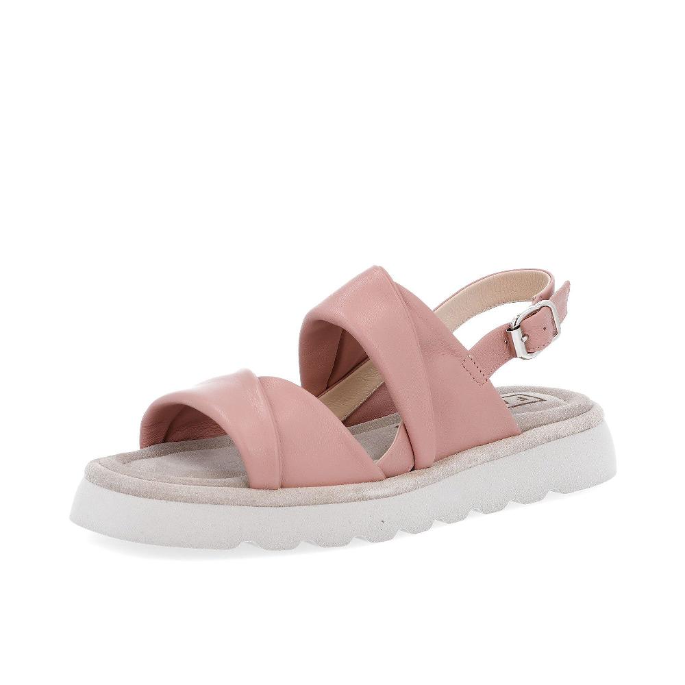 QVC FAIRE Sandalo in pelle con fasce e zeppa 2 5 cm