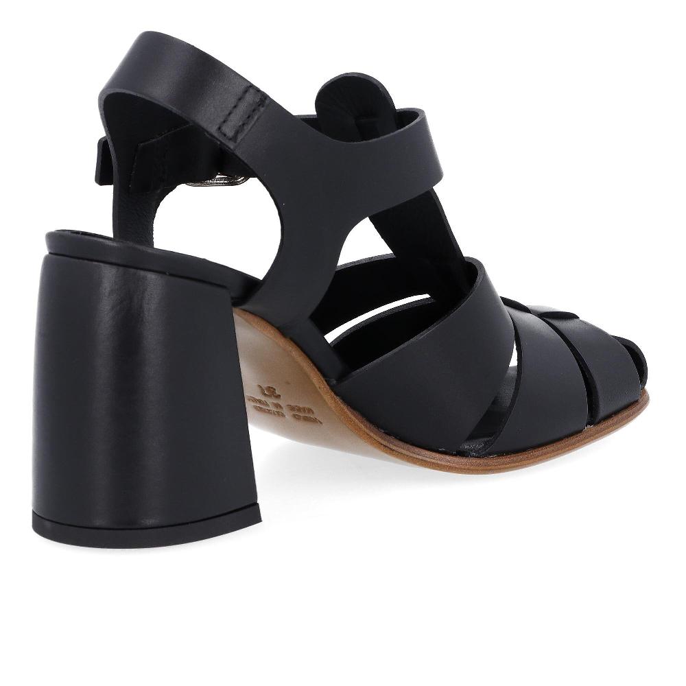 QVC FAIRE Sandalo In Pelle Fasce Frontali Tacco 8 Cm