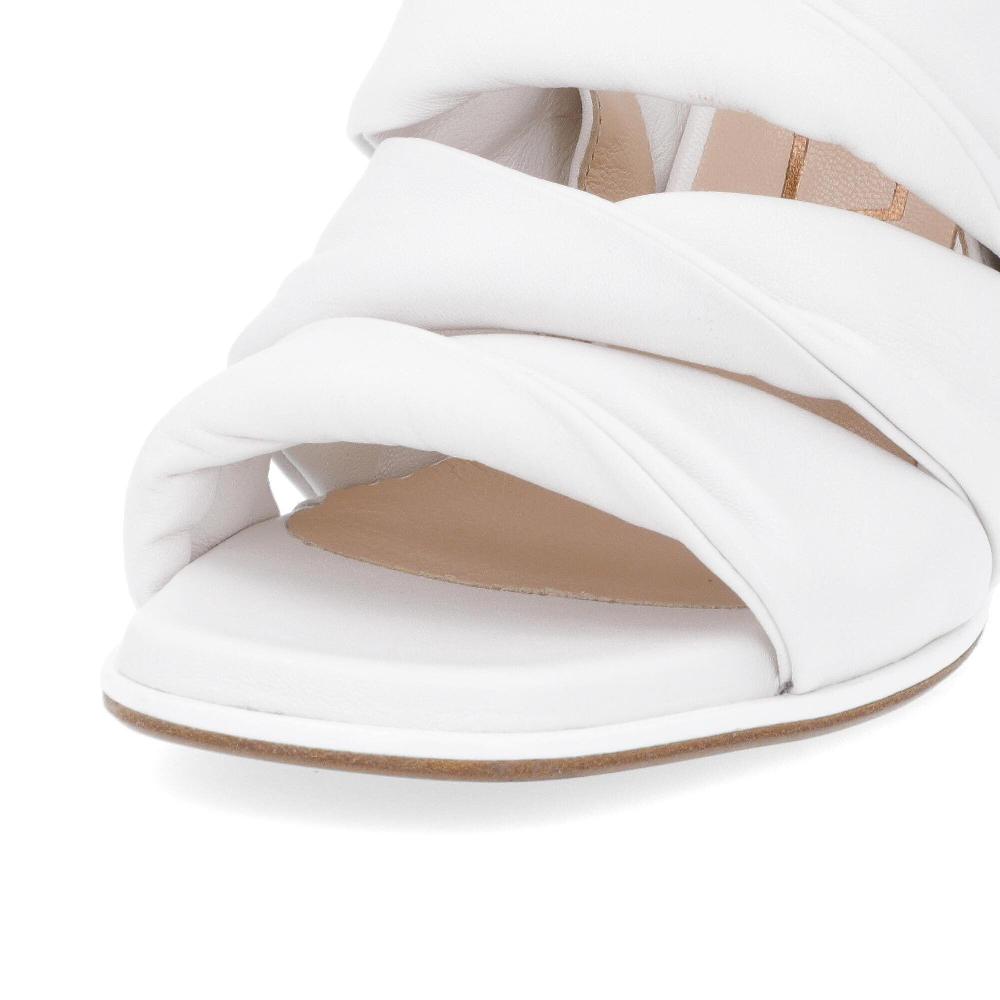 QVC FAIRE Sandalo In Pelle Fasce Imbottite Tacco 8 Cm