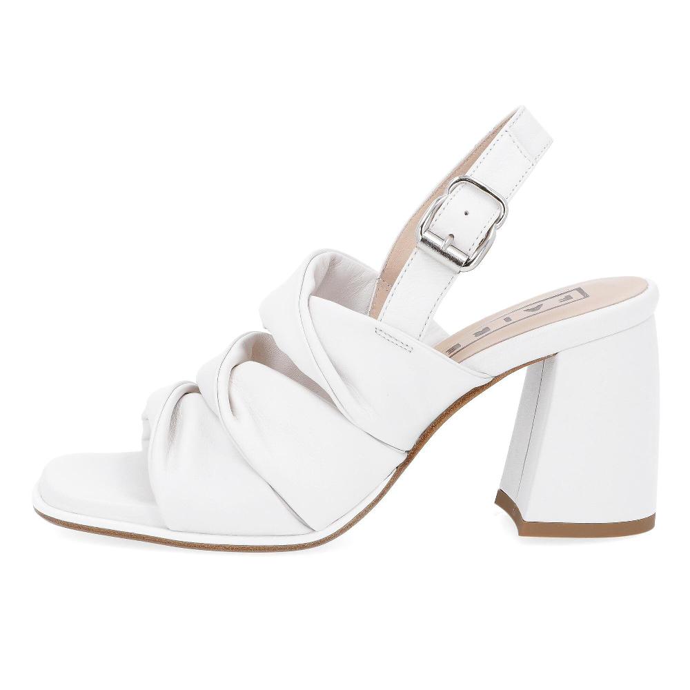 QVC FAIRE Sandalo In Pelle Fasce Imbottite Tacco 8 Cm