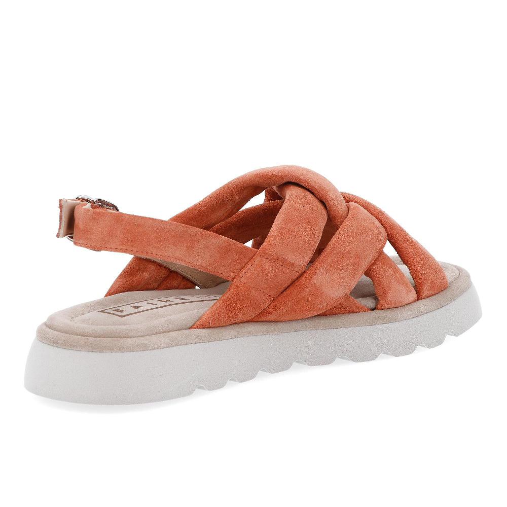 QVC FAIRE Sandalo Scamosciato Fasce Incrociate Zeppa 2 5 Cm