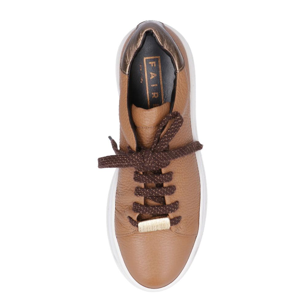 QVC FAIRE Sneaker In Pelle Con Inserto Laminato Suola 4 5cm