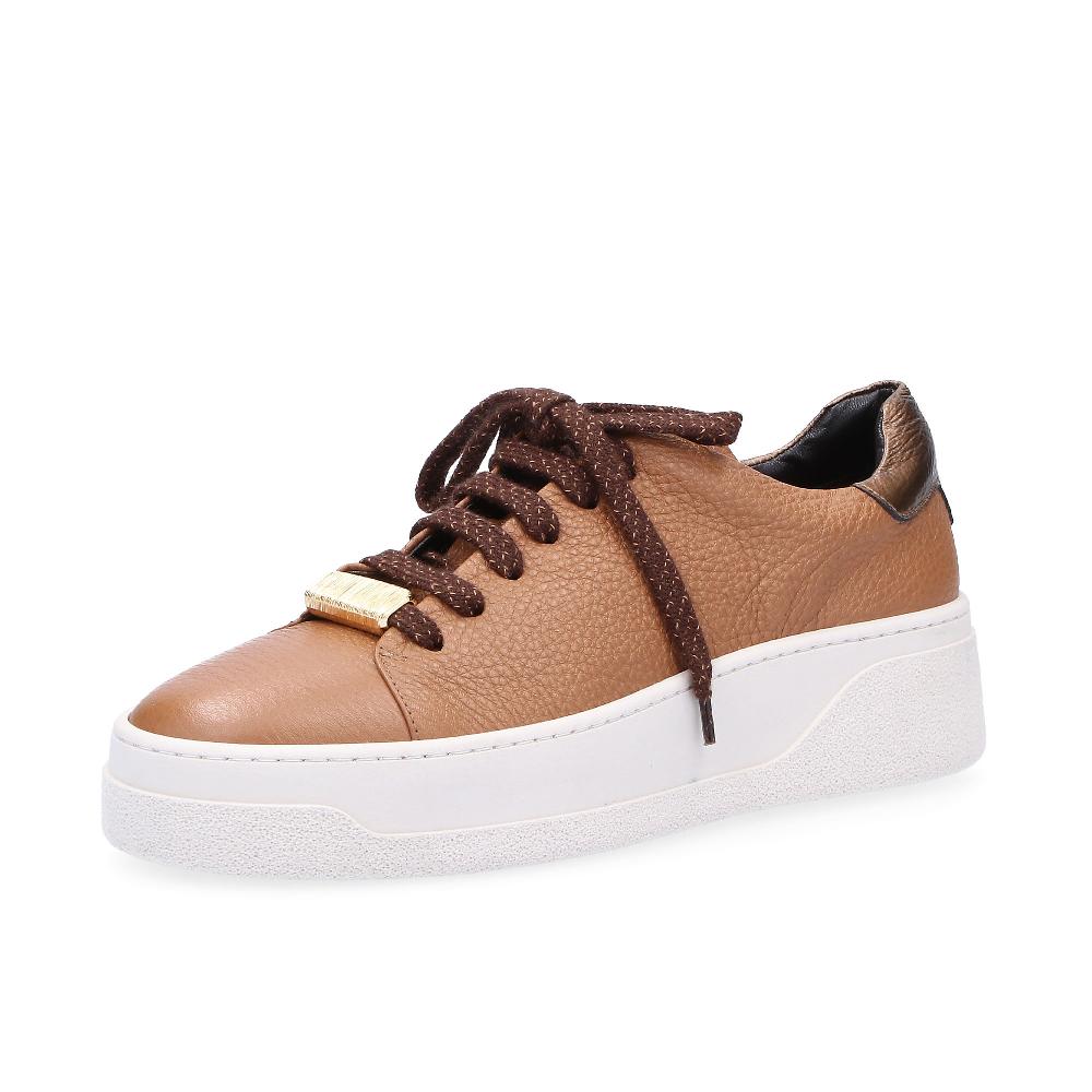 QVC FAIRE Sneaker in pelle con inserto laminato suola 4 5cm