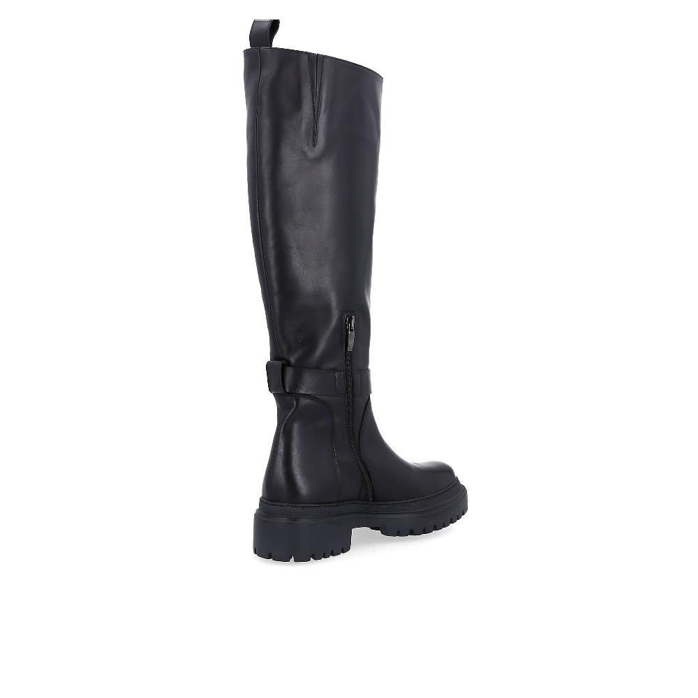 QVC FAIRE Stivali Alti In Pelle Con Fascetta E Fibbia Decorativa