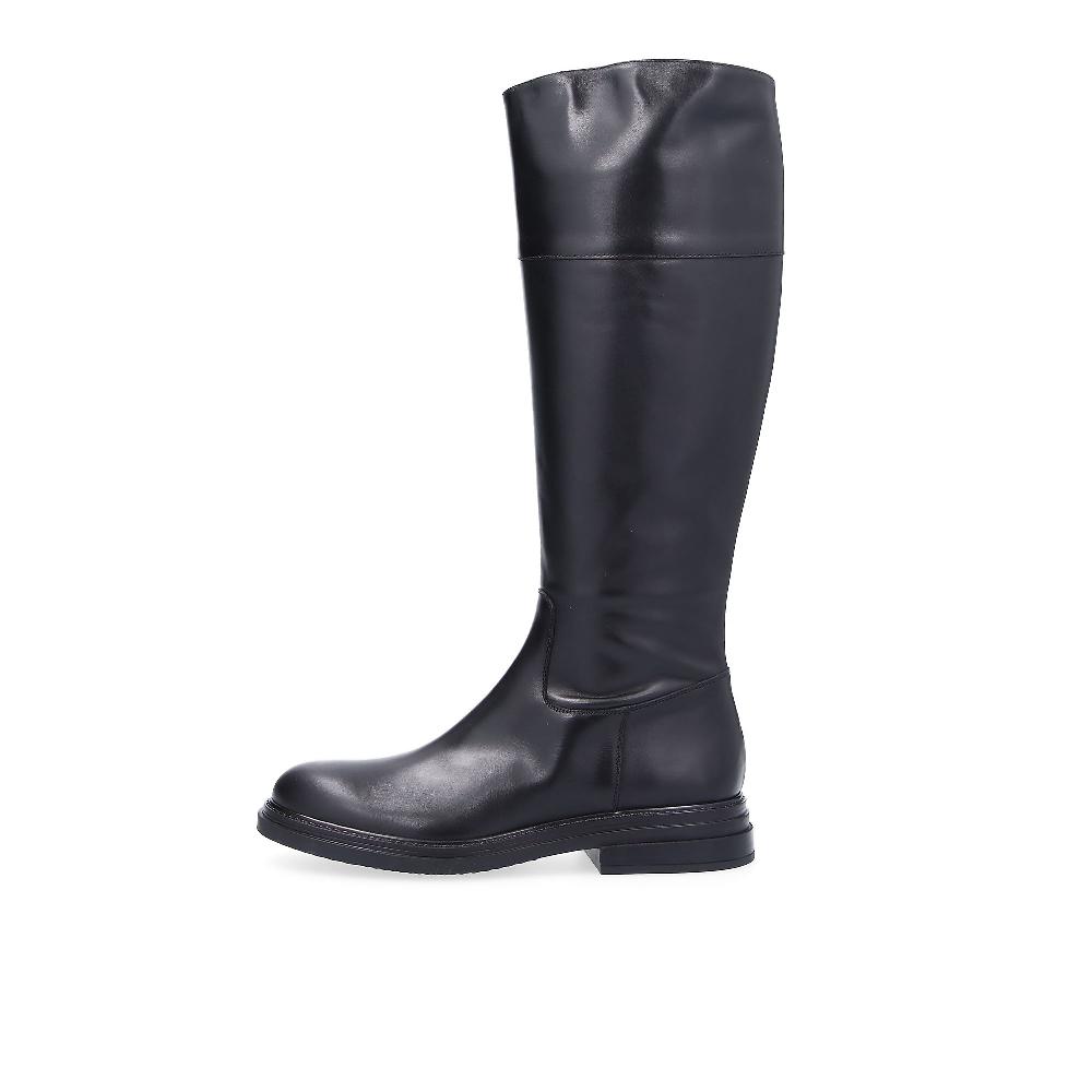 QVC FAIRE Stivali Alti In Pelle Con Zip Interna Ed Elastico Laterale