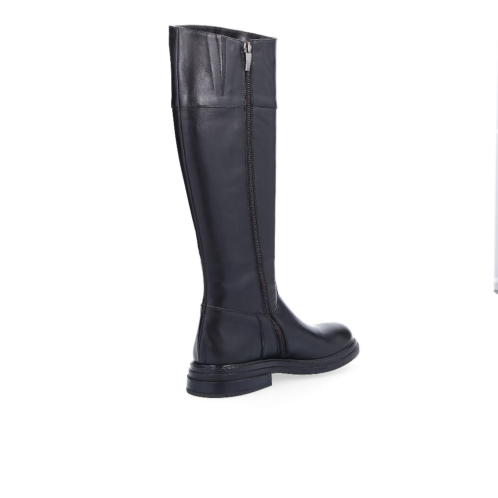 QVC FAIRE Stivali Alti In Pelle Con Zip Interna Ed Elastico Laterale