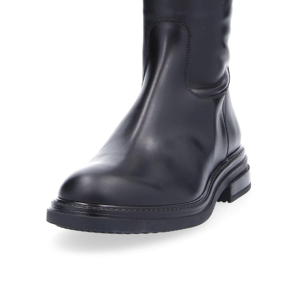 QVC FAIRE Stivali Alti In Pelle Con Zip Interna Ed Elastico Laterale
