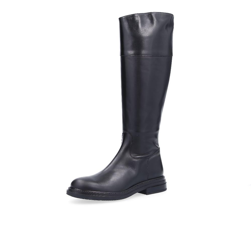 QVC FAIRE Stivali alti in pelle con zip interna ed elastico laterale