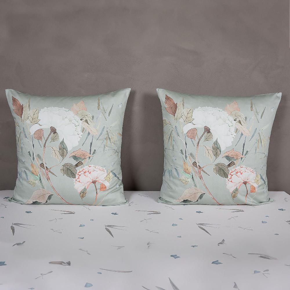 QVC Ferò 2 federe arredo Serena 65x65cm raso cotone 300 TC