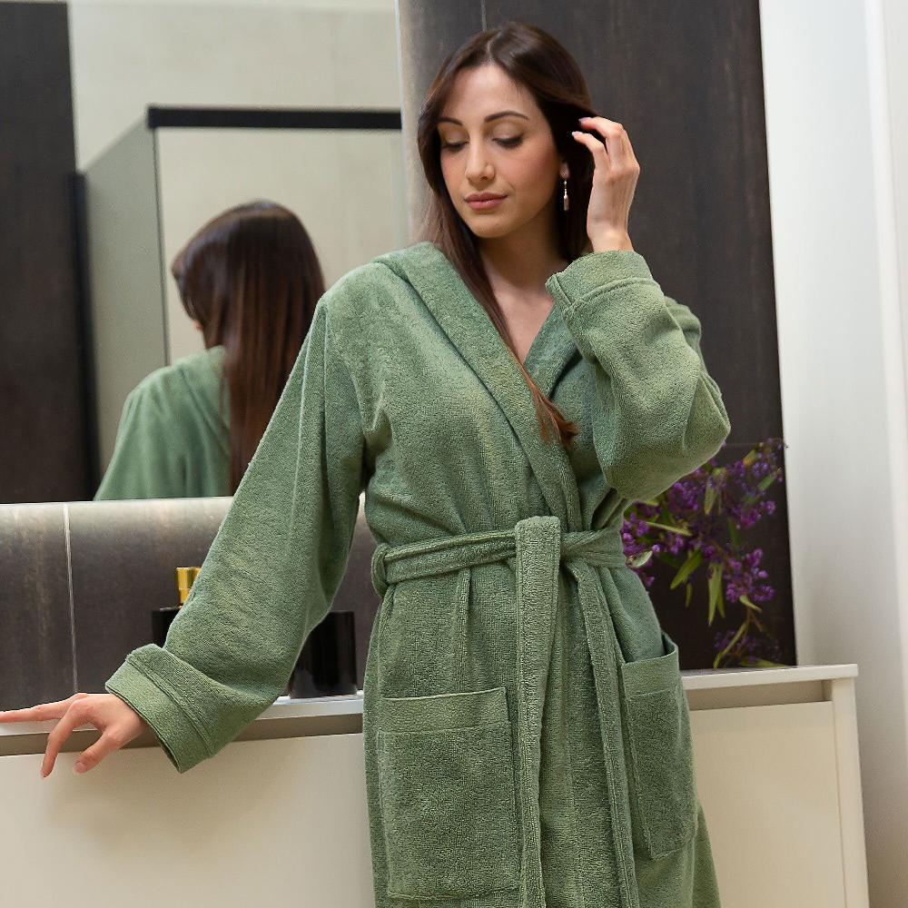 QVC Ferò Accappatoio Rugiada Spugna 100% Cotone Low Twist 450g/mq