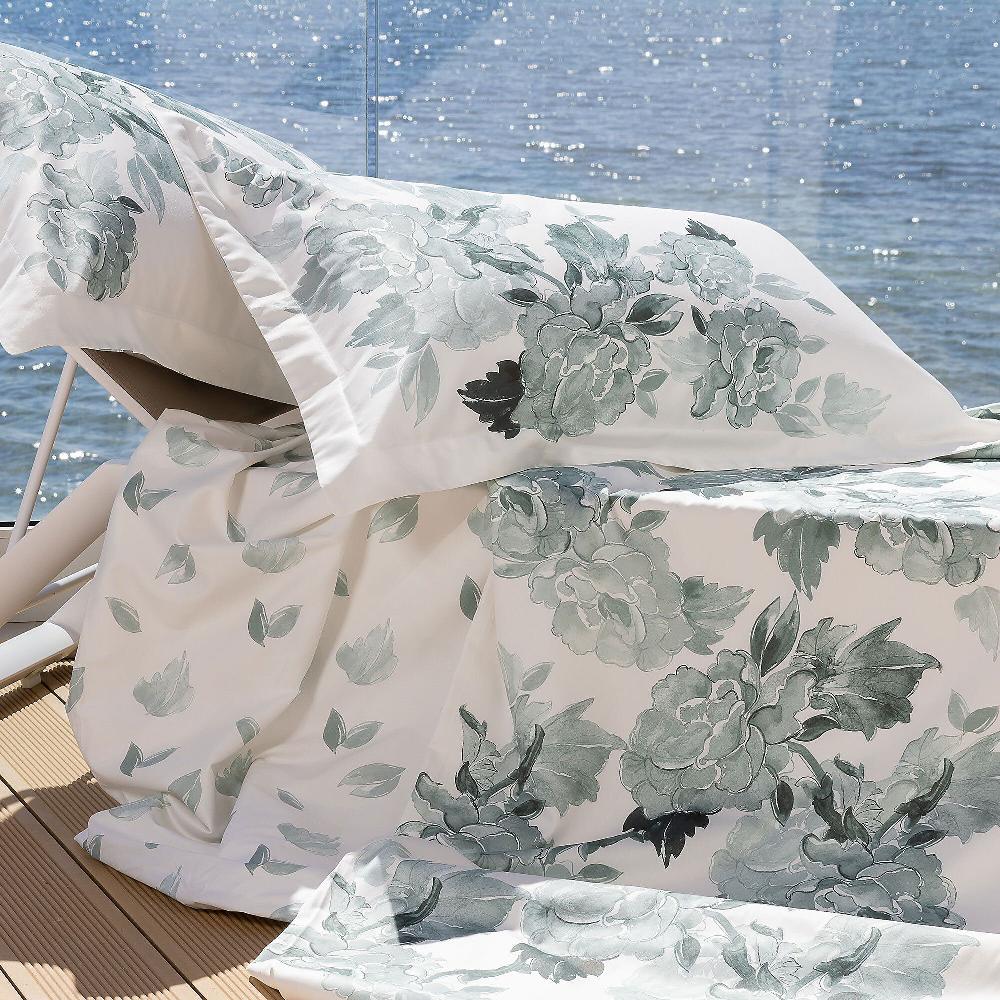 QVC Ferò Completo Letto Acquerello Raso 300TC Stampa Digitale Rose