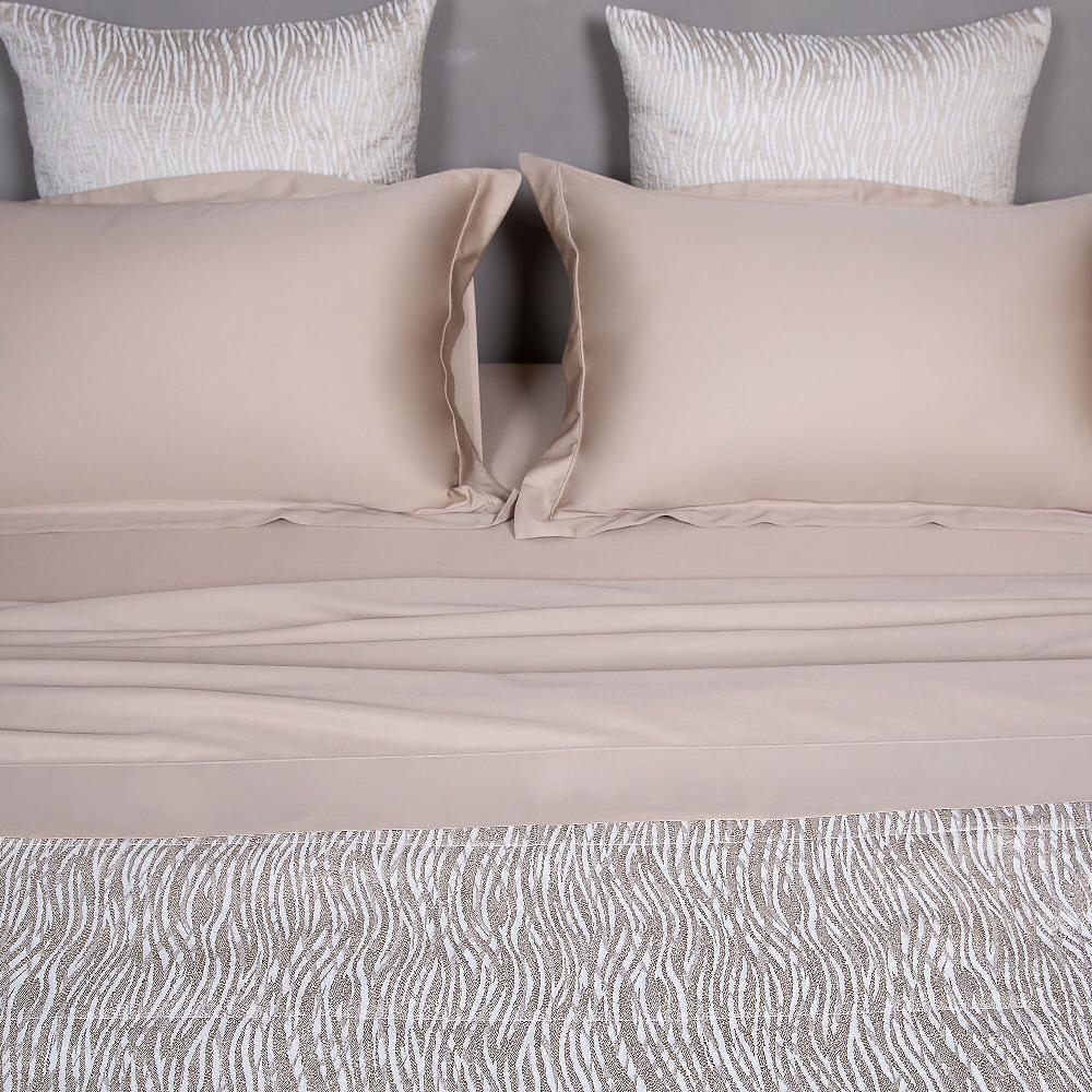 QVC Ferò Completo Letto Ariel Raso 300TC Setificato Ricamo Punto Ombra