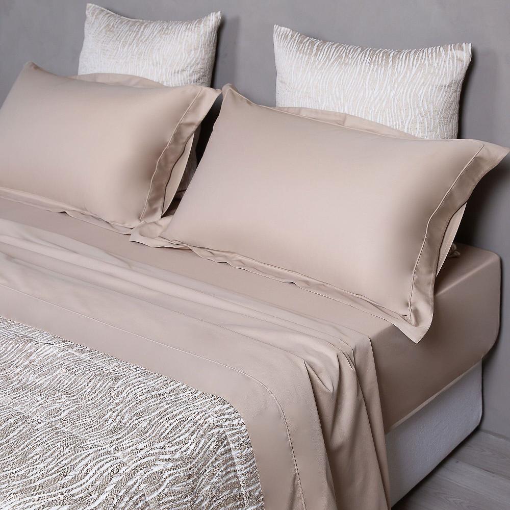 QVC Ferò Completo Letto Ariel Raso 300TC Setificato Ricamo Punto Ombra