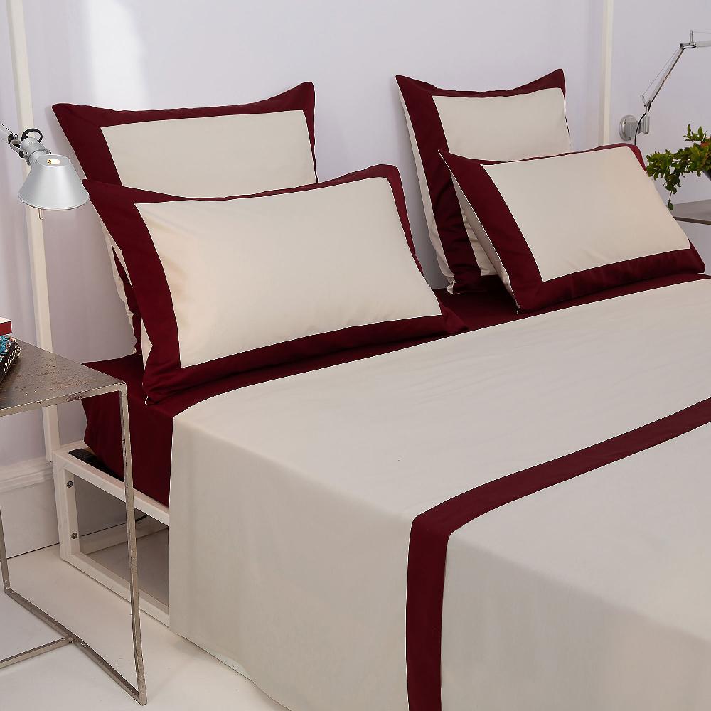 QVC Ferò Completo Letto Elisir In Raso Di Cotone Con Bordi A Contrasto