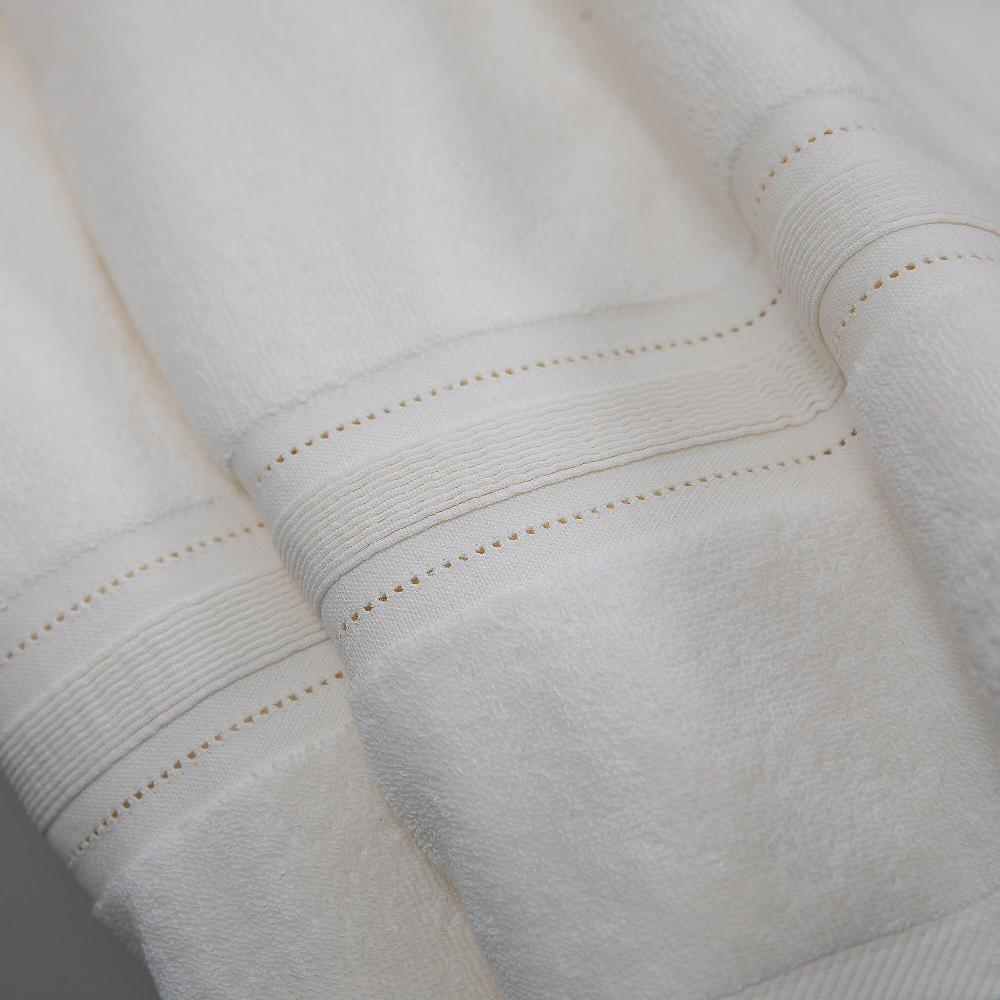 QVC Ferò Coppia Asciugamani Viso+ospite Platinum 550g/mq Bordo Ajour