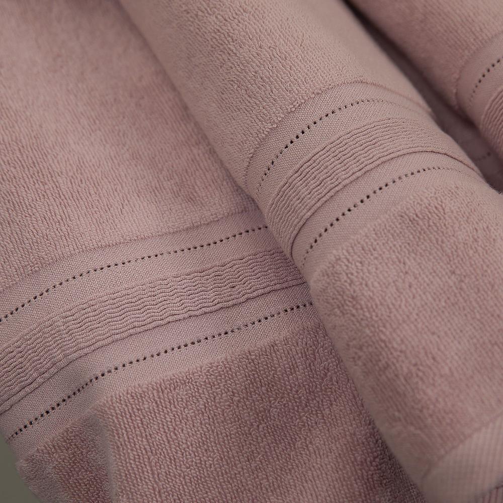 QVC Ferò Coppia Asciugamani Viso+ospite Platinum 550g/mq Bordo Ajour