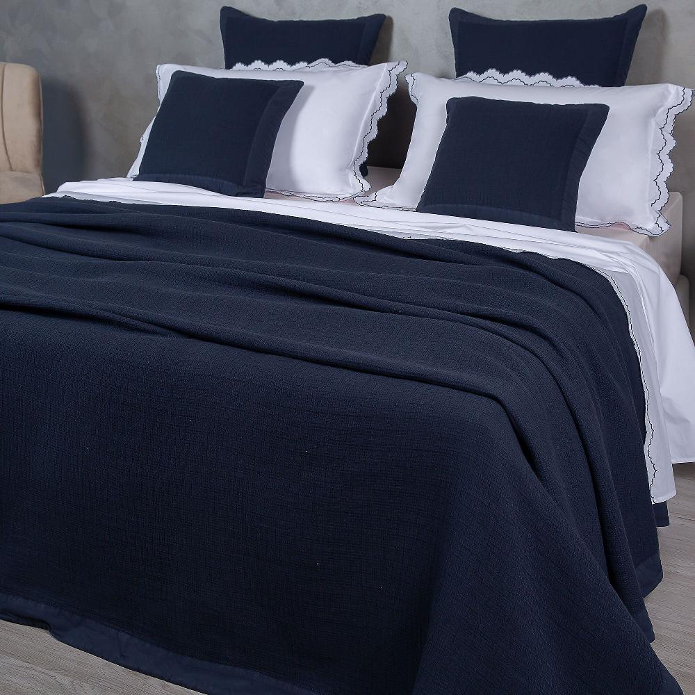 QVC Ferò Copriletto In Jacquard Di Cotone Con Bordo In Percalle