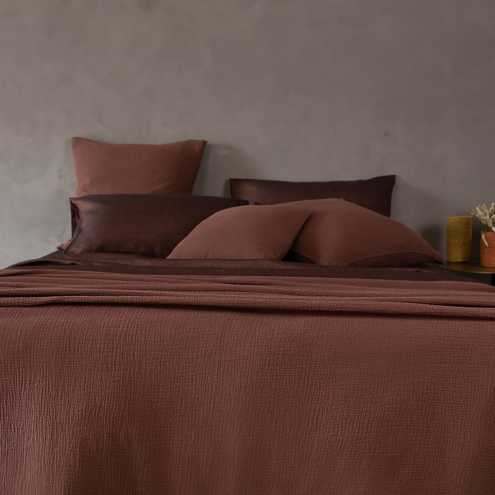 QVC Ferò Copriletto Polinesia 100% cotone doppia garza tinto in capo