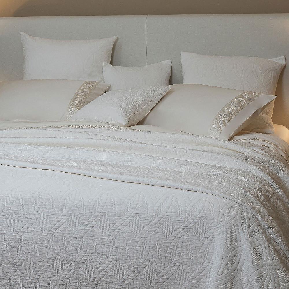 QVC Ferò Copriletto Positano tessuto misto cotone jacquard con orlo 3 misure