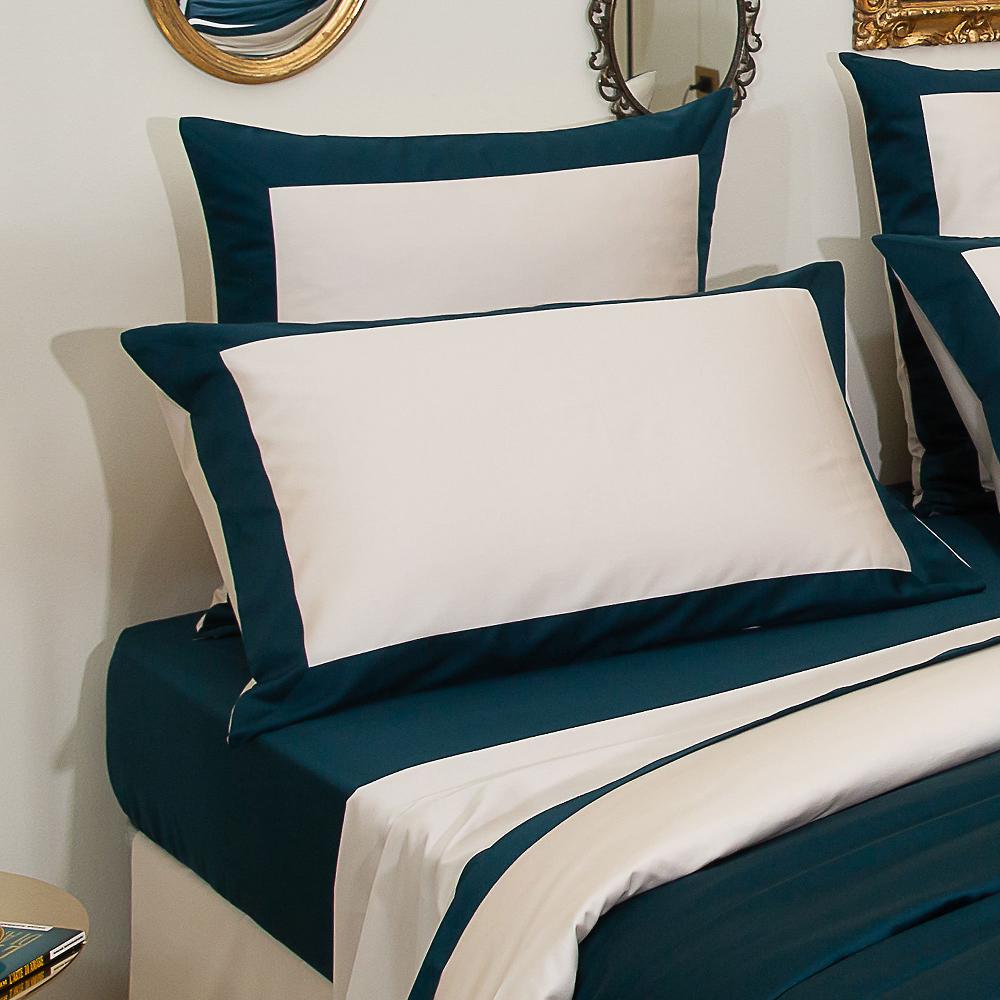 QVC Ferò Elisir Federa arredo in raso con bordi in contrasto 65x65cm