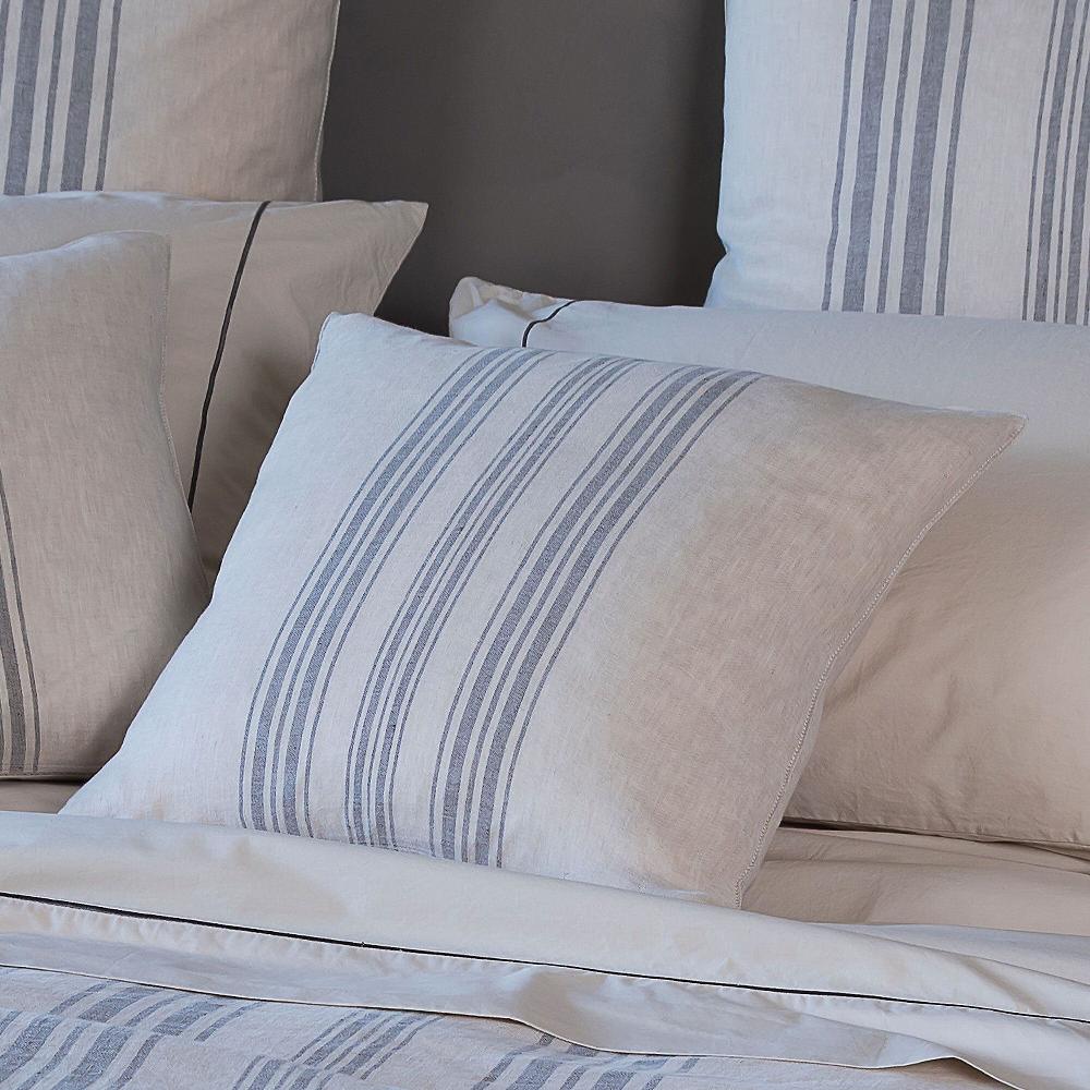 QVC Ferò Federa arredo Marea in lino/cotone tinto filo 65x65cm