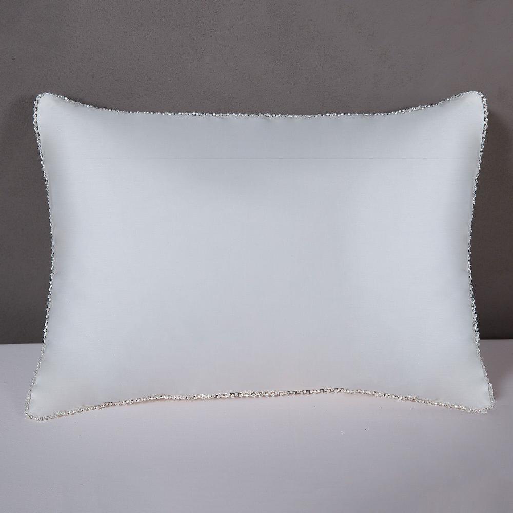 QVC Ferò Federa arredo Perle 30x40cm raso 300TC con perline applicate