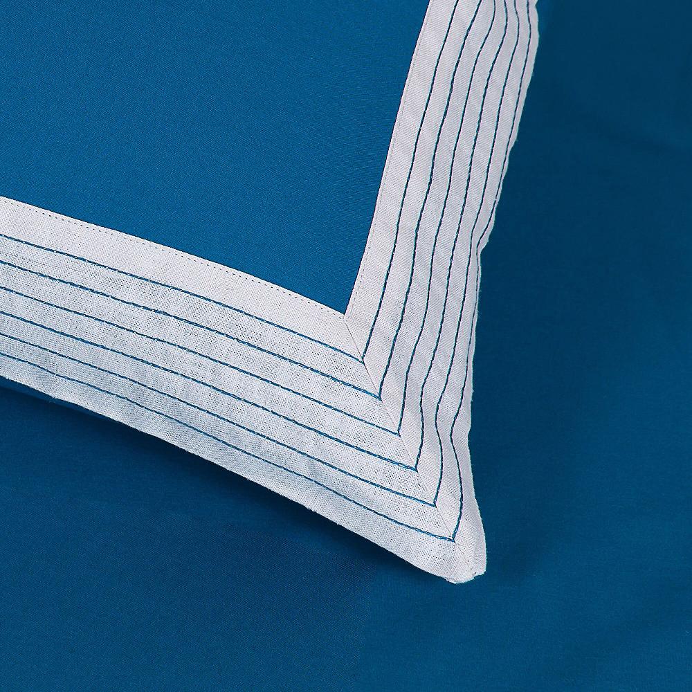 QVC Ferò Federa Lounge in percalle con bordo ricamato