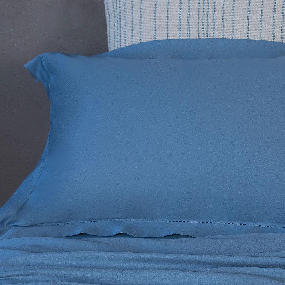 QVC Ferò Federa Platinum 50x80cm raso di cotone 300TC 4 volani