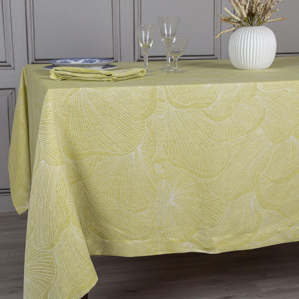 QVC Ferò Ginko Tovaglia Rettangolare Misto Cotone E Lino Fiandra
