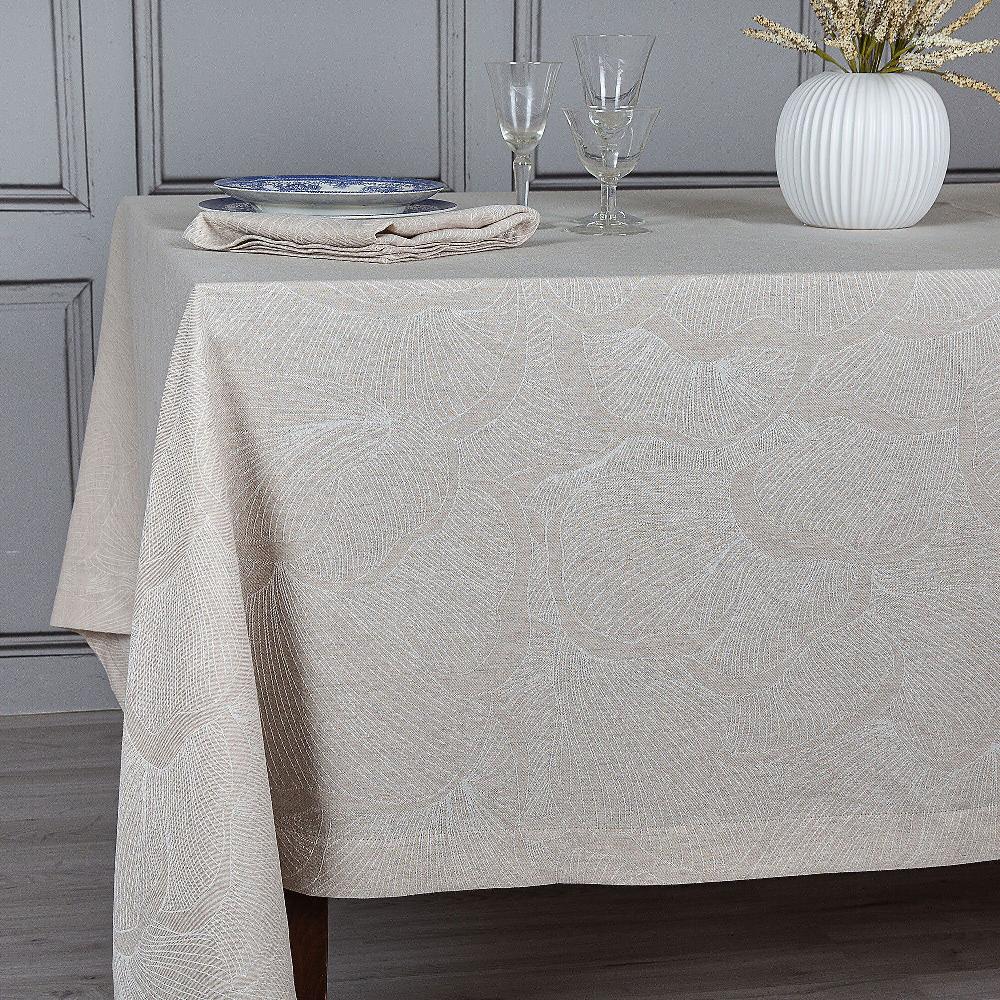 QVC Ferò Ginko Tovaglia Rettangolare Misto Cotone E Lino Fiandra