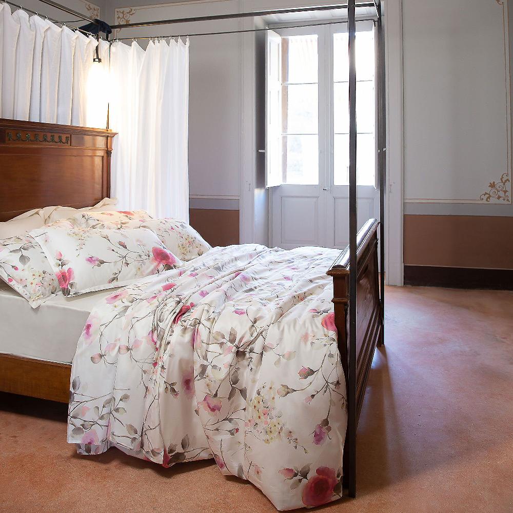QVC Ferò Mirta Completo Letto Matrimoniale In Raso Con Stampa
