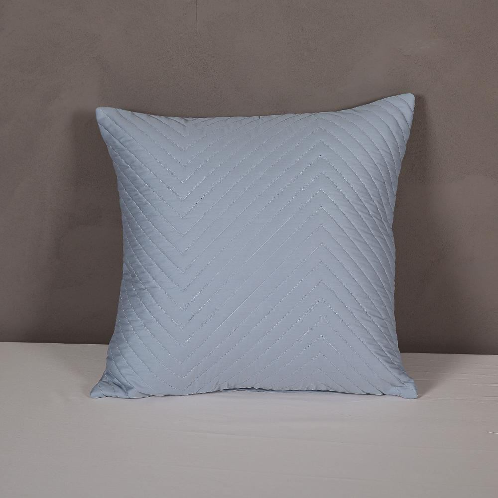 QVC Ferò Nettuno Federa Arredo in raso di cotone con motivo chevron