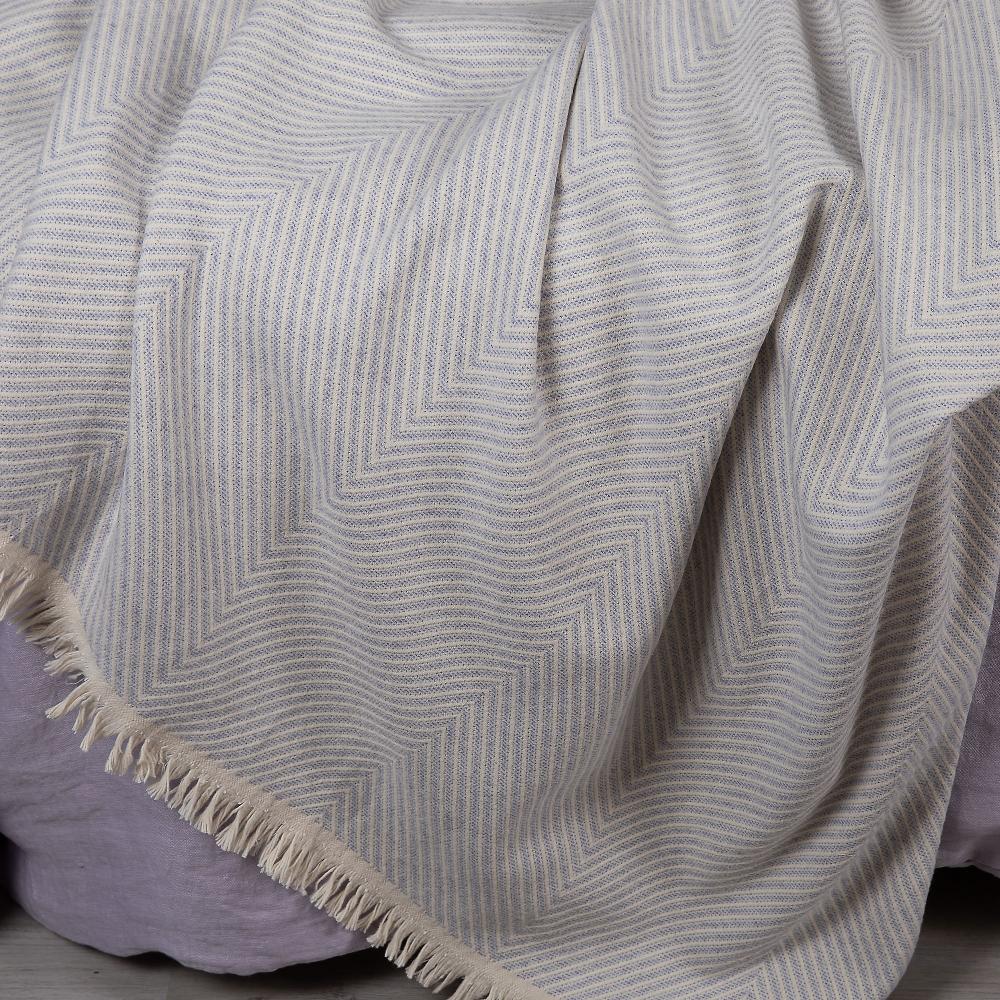 QVC Ferò Nettuno Plaid In Cotone Cardato Motivo Chevron