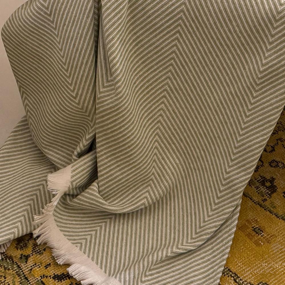 QVC Ferò Nettuno Plaid In Cotone Cardato Motivo Chevron