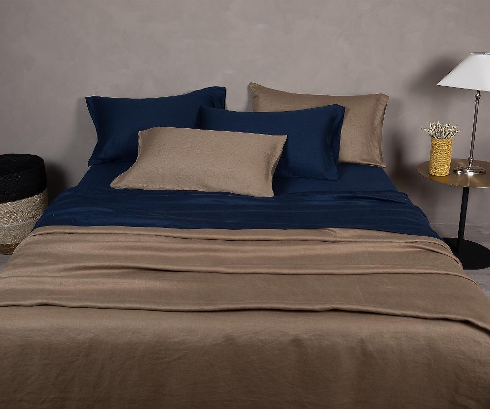 QVC Ferò Parure Copripiumino Matrimoniale 100% Raso Di Lino