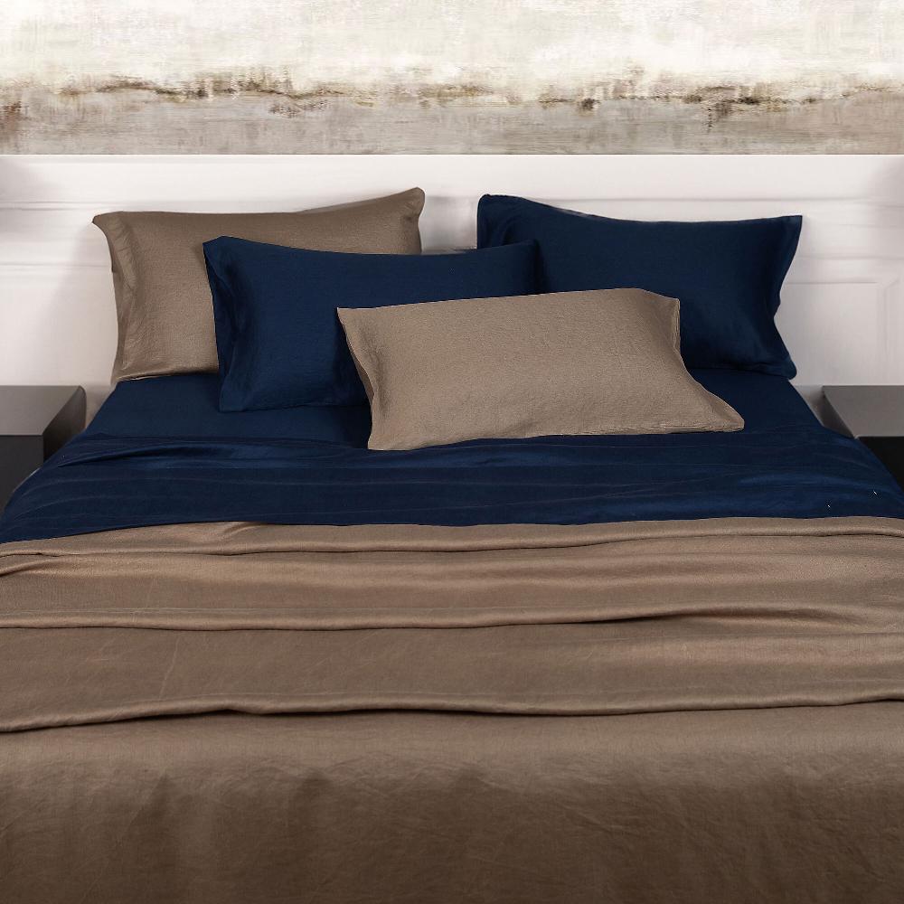 QVC Ferò Parure copripiumino matrimoniale 100% raso di lino