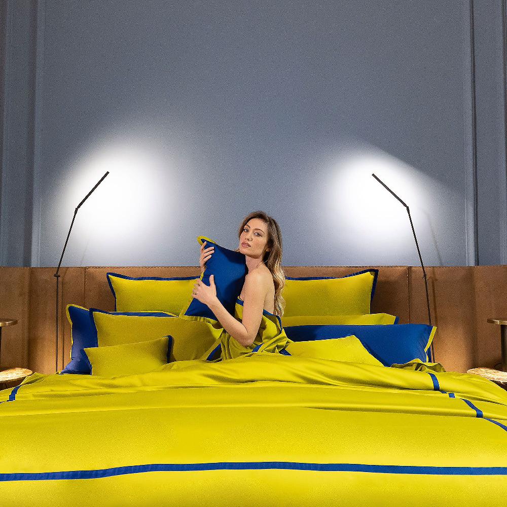 QVC Ferò Parure Copripiumino Poseidone 100% Raso Di Cotone 300TC