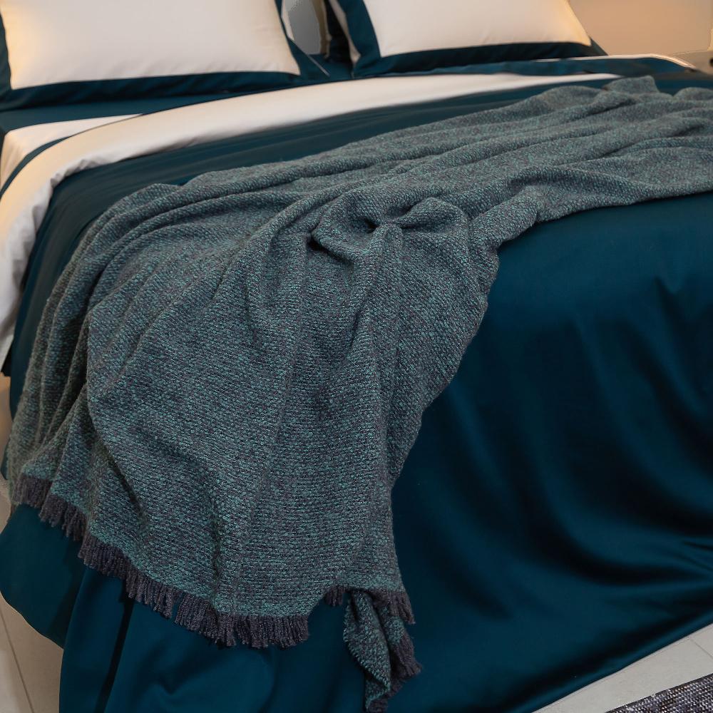 QVC Ferò Plaid In Maglia Bouclé Con Frange 130x170cm