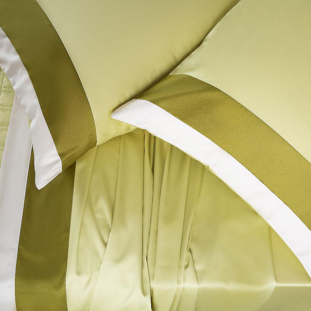 QVC Ferò Poesia Completo Letto In Raso Doppio Bordo A Contrasto