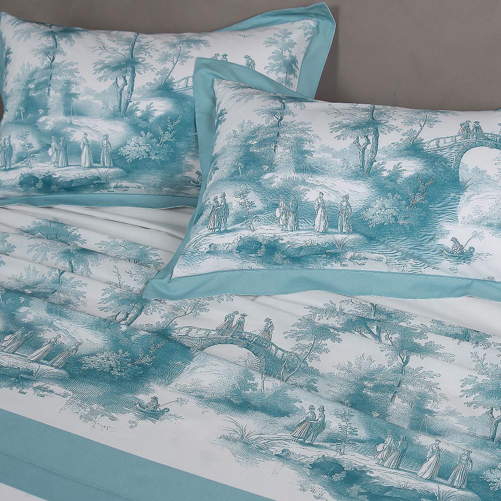 QVC Ferò Polinesia Completo Matrimoniale Stampato In Mussola Di Cotone