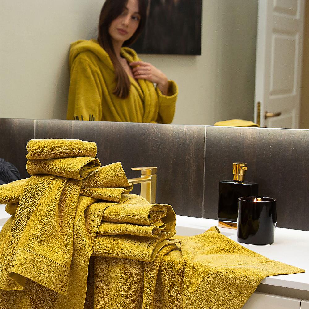 QVC Ferò Set 7 Spugne Rugiada 100% Cotone Low Twist Bordo Jacquard