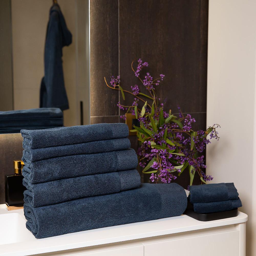 QVC Ferò Set 7 spugne Rugiada 100% cotone low twist bordo jacquard