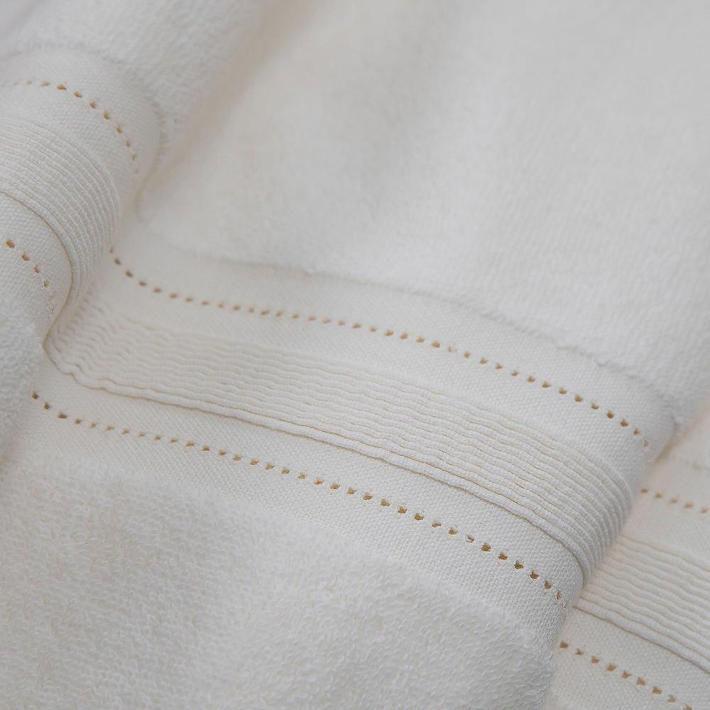 QVC Ferò Telo Bagno Platinum 100x150cm Cotone 500g/mq Bordo Ajour