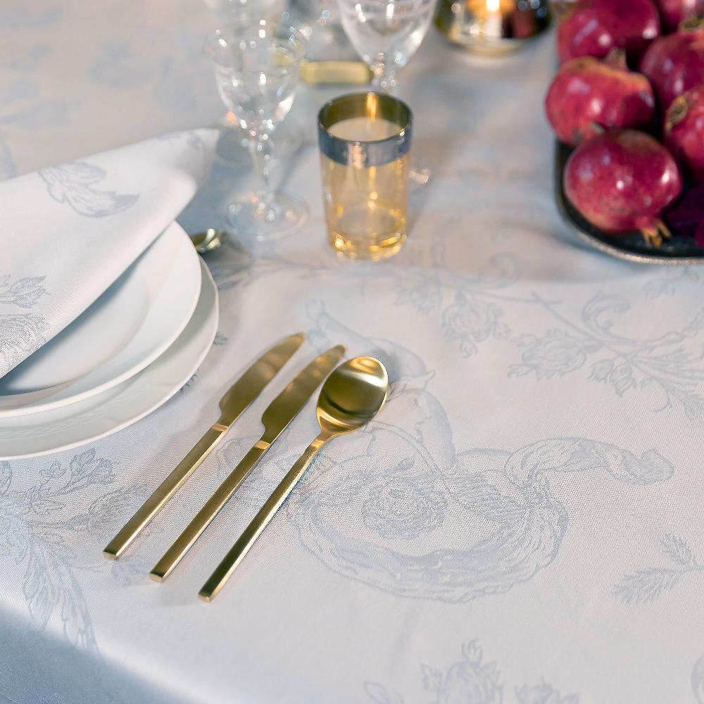 QVC Ferò Tovaglia Angelica Idro-oleo Repellente Con Disegno Jacquard