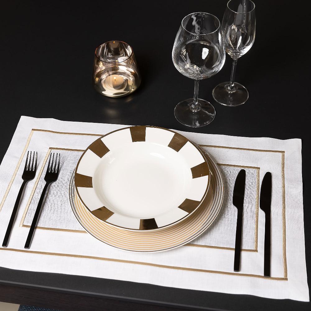 QVC Ferò Tovaglietta americana Supreme in puro lino 30x50 cm