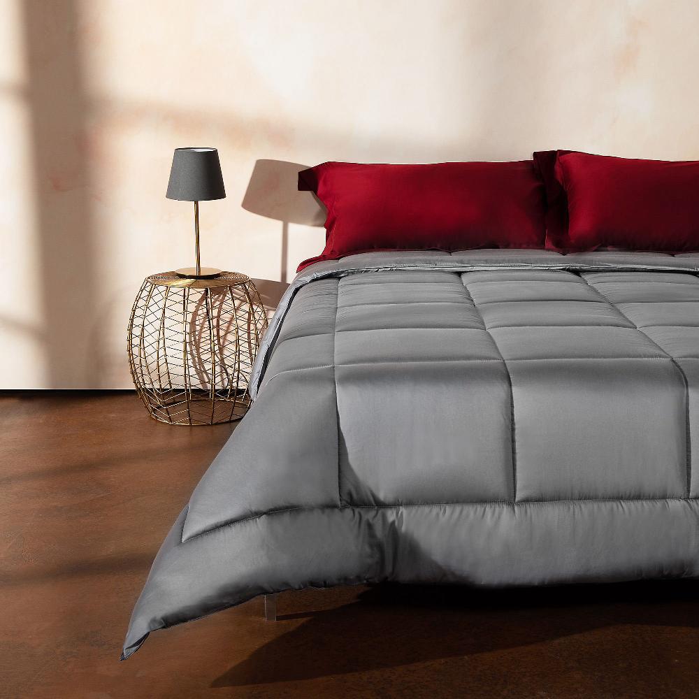 QVC Ferò Trapunta matrimoniale in raso tinta unita Elegance