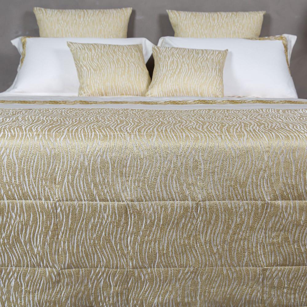 QVC Ferò Trapuntino Ariel 100g/mq Tessuto Jacquard Disegno A Onde Tinto Filo