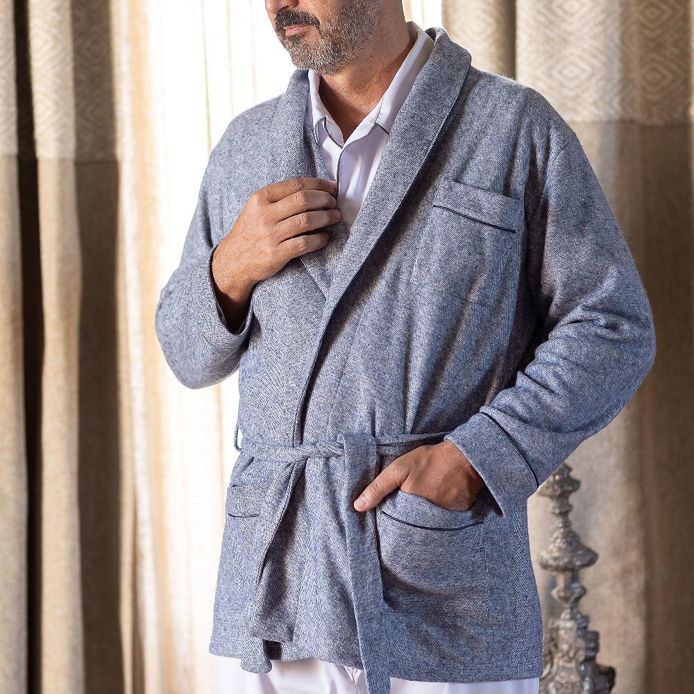 QVC Ferò Vestaglia Vanity Uomo In Maglia Con Cashmere