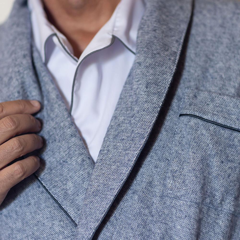 QVC Ferò Vestaglia Vanity Uomo In Maglia Con Cashmere