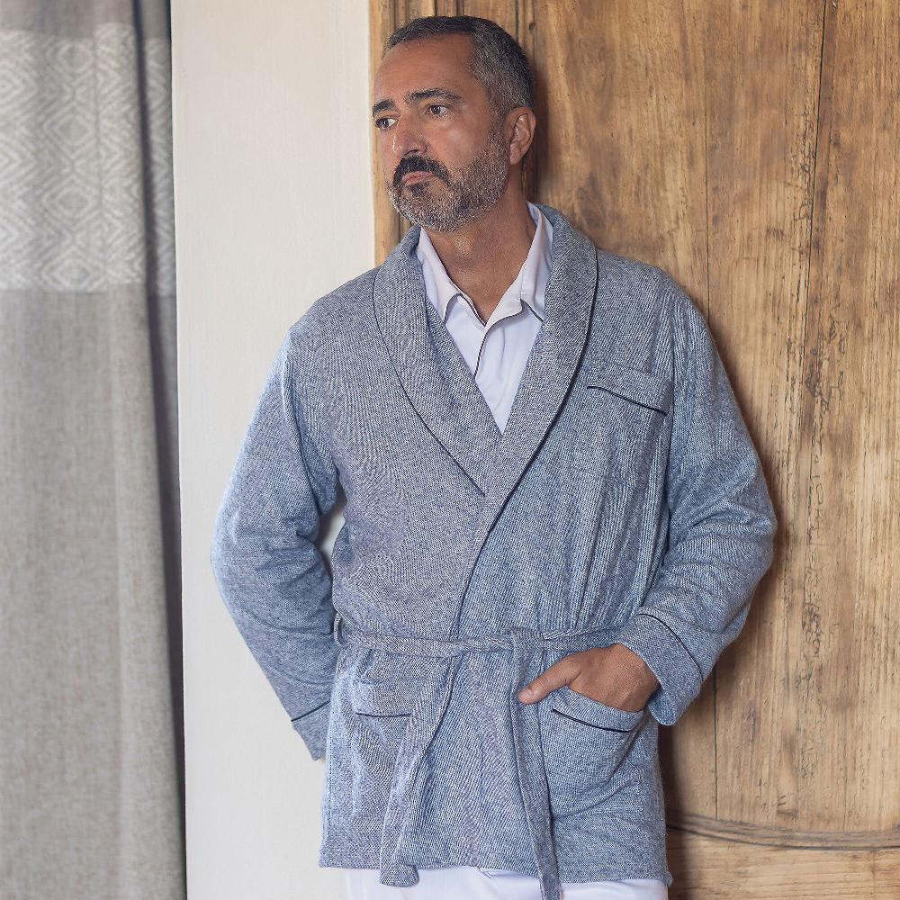 QVC Ferò Vestaglia Vanity uomo in maglia con cashmere